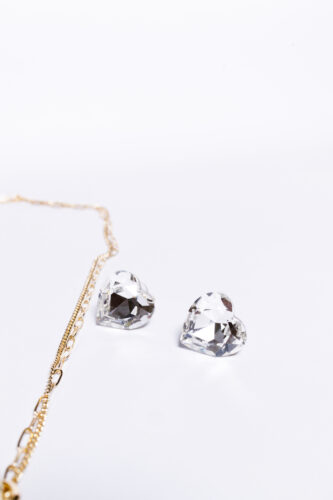 Сережки з камінням Swarovski