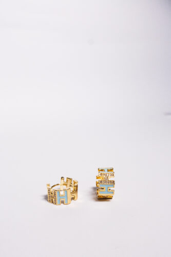 Сережки в стилі Hermes